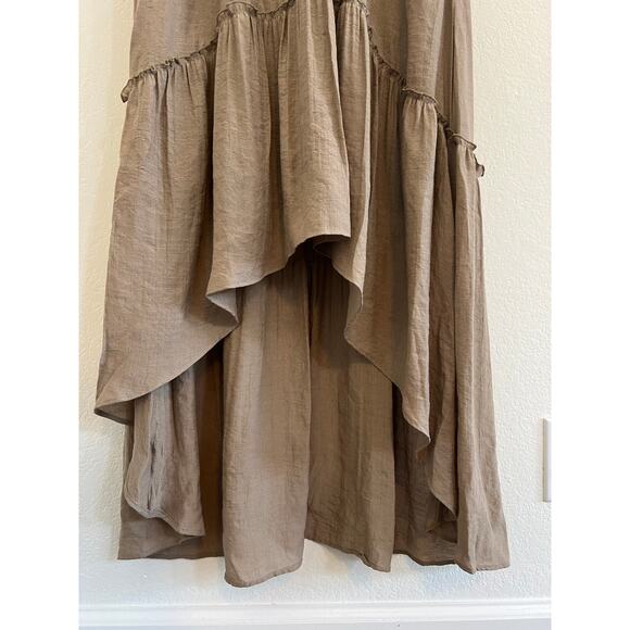 NWT NY Collection Womens Crochet Trim Casual Maxi Dress Large Fairy Casual Boho - Picture 7 of 16